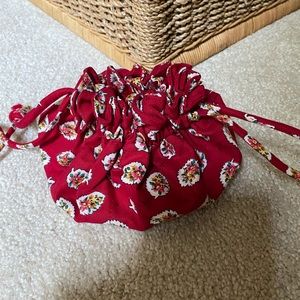 Vera Bradley Red Leaf Jewelry Pouch - EUC!!